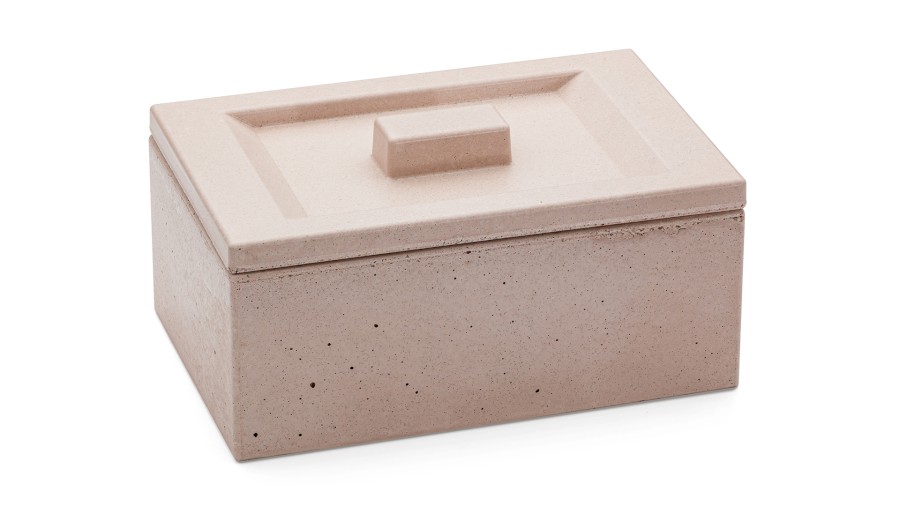 Box s vÃ­kem SIRIUS BASIC 001 - svÄtlÃ¡ hnÄdÃ¡, bez dekoru, lak mat