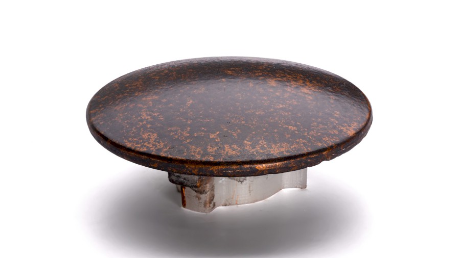 Vkládací krytka výpusti 65 mm - SMOKED METAL, měděná a černá, lak polomatný