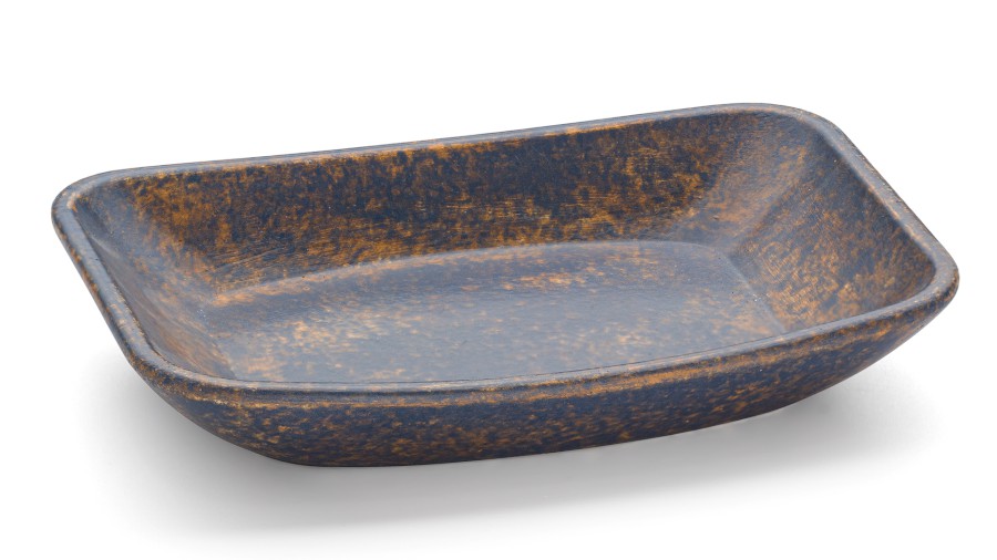 Miska 15 cm VIRGO BASIC - GRANITE, modrošedá a okrová, lak polomatný