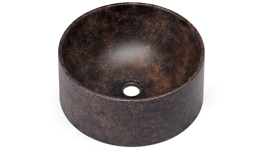 14957-umyvadlo_columba_basic_darkstone_blue_ocherandblack_01 Umyvadlo 40 cm COLUMBA BASIC - DARK STONE, modrá, okrová a černá, lak mat