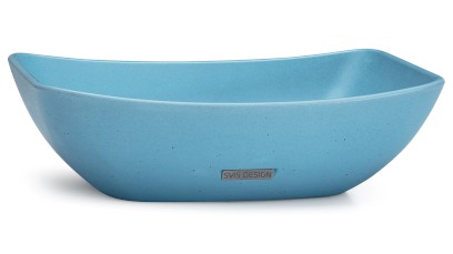 Umyvadlo 50 cm VIRGO BASIC - střední kobaltově modrá, bez dekoru, lak mat