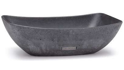 Umyvadlo 50 cm VIRGO BASIC - velmi tmavá šedá, bez dekoru, lak mat