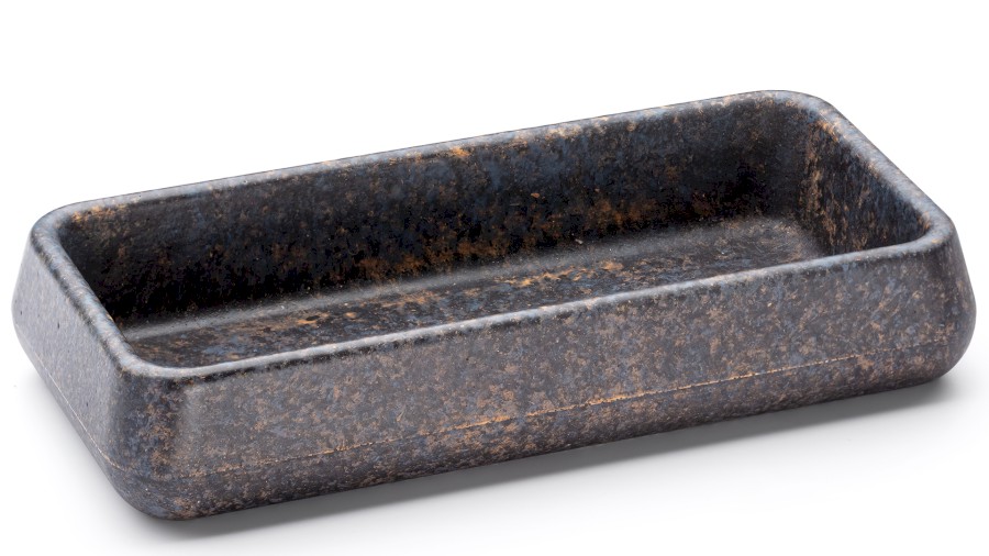 Miska 18,5 cm PERSEUS BASIC -  DARK STONE, modrá, okrová a černá, lak mat