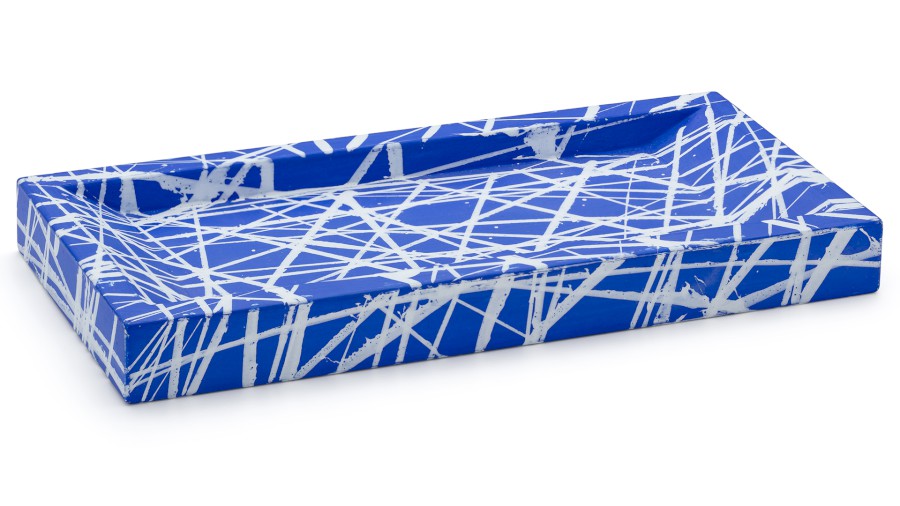 Miska 20,5 cm SIRIUS BASIC - PUNK, modrá a bílá, lak mat