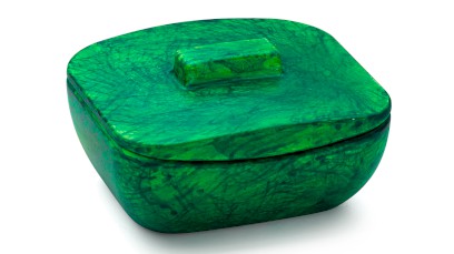 Box s víkem VIRGO BASIC 001 - HURRICANE, zelená, lak mat