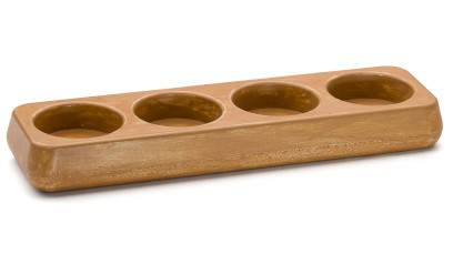 Svícen PERSEUS BASIC na 4 svíčky - PATINA, okrová, lak mat