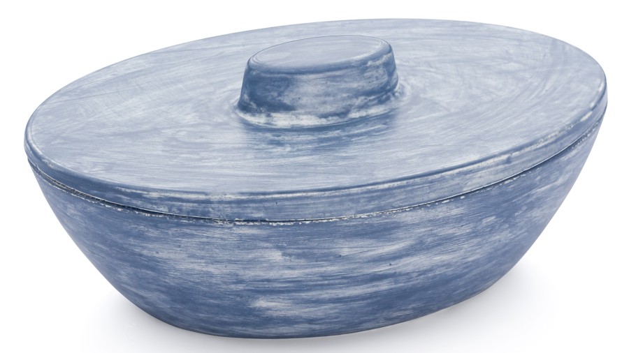 Box s víkem ORION BASIC 001 - PATINA, modrošedá, lak mat