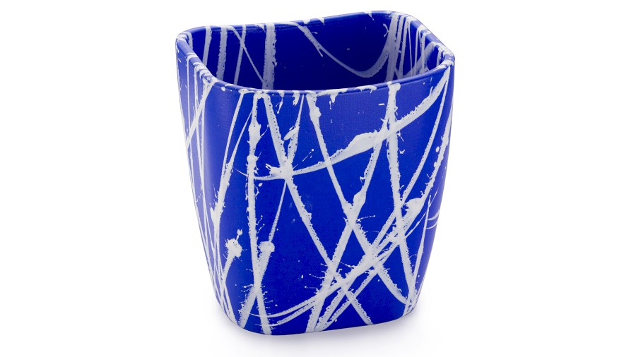 Kelímek VIRGO BASIC - PUNK, modrá a bílá, lak mat