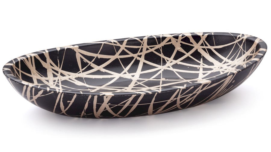 Miska 19 cm ORION BASIC - PUNK, černá a champagne, lak polomatný