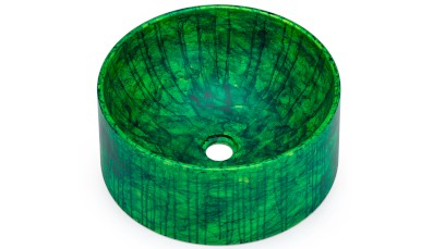 Umyvadlo 40 cm COLUMBA BASIC - HURRICANE zelená, lak mat