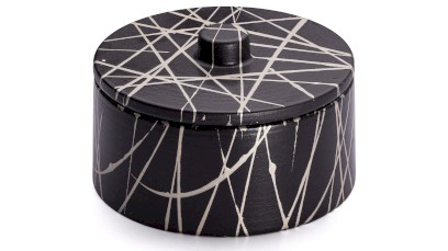 Box s víkem COLUMBA BASIC 001 - PUNK, černá a champagne, lak polomatný