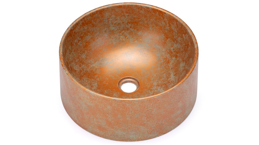 15025-umyvadlo_columba_basic_smokedmetal_copperandgreen_01 Umyvadlo 40 cm COLUMBA BASIC - SMOKED METAL měděná a zelená, lak polomatný