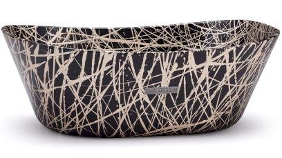 Umyvadlo 50 cm LIBRA BASIC - PUNK černá a champagne, lak polomatný