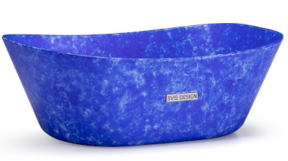 Umyvadlo 50 cm LIBRA BASIC - FINGER PAINTING modrá, lak mat