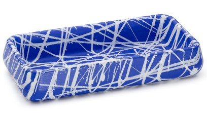 Miska 18,5 cm PERSEUS BASIC - PUNK, modrá a bílá, lak mat