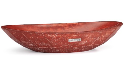 Umyvadlo 60 cm DIAMOND BASIC - VINTAGE, červená, lak mat