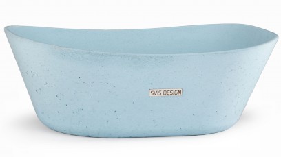 Umyvadlo 50 cm LIBRA BASIC - střední kobaltově modrá, bez dekoru, lak mat