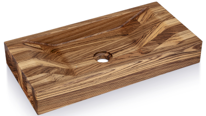 Umyvadlo SIRIUS 60 cm ZEBRANO lak lesklý natural