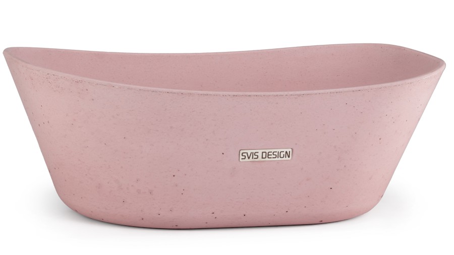 Umyvadlo 50 cm LIBRA BASIC - velmi světlá cihlově červená, bez dekoru, lak mat