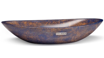 Umyvadlo 60 cm ORION BASIC - GRANITE, modrá a okrová, lak polomatný