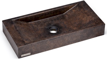 Umyvadlo 60 cm SIRIUS BASIC - DARK STONE modrá, okrová a černá, lak mat