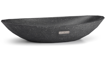 Umyvadlo 60 cm DIAMOND HARDCORE - velmi tmavá šedá, bez dekoru, lak mat