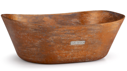 Umyvadlo 50 cm LIBRA BASIC - AGED METAL mÄdÄnÃ¡ a modroÅ¡edÃ¡, lak mat