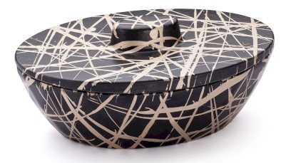 Box s víkem DIAMOND BASIC 001 - PUNK, černá a champagne, lak polomatný