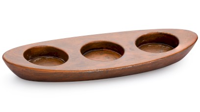 Svícen ORION BASIC na 3 svíčky - AGED METAL, měděná a černá, lak mat