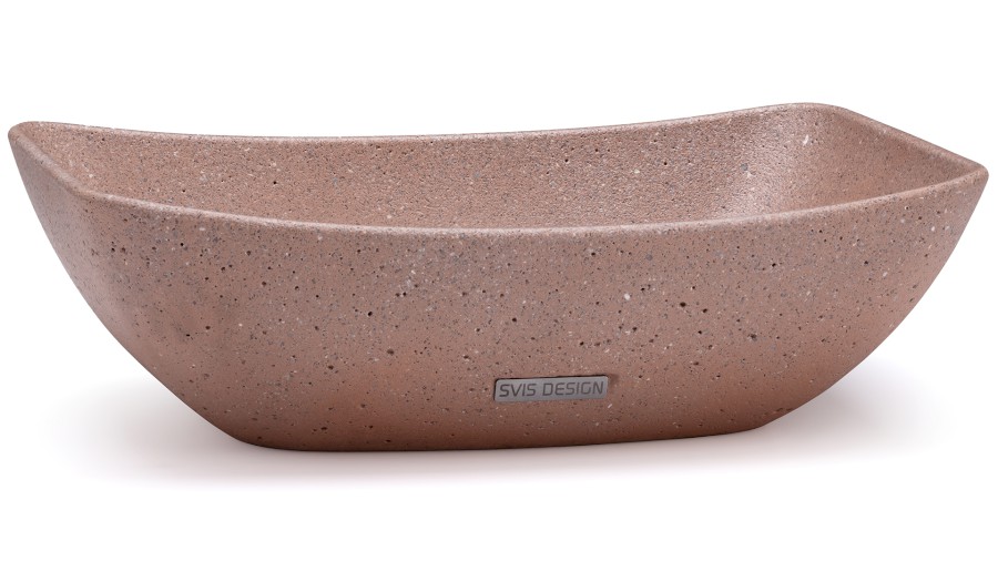 Umyvadlo 50 cm VIRGO HARDCORE - hnÄdÃ¡, bez dekoru, lak mat