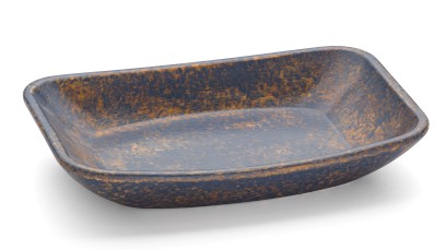 Miska 15 cm VIRGO BASIC - GRANITE, modrošedá a okrová, lak polomatný