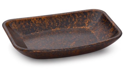 Miska 15 cm VIRGO BASIC - SMOKED METAL měděná a černá, lak polomatný