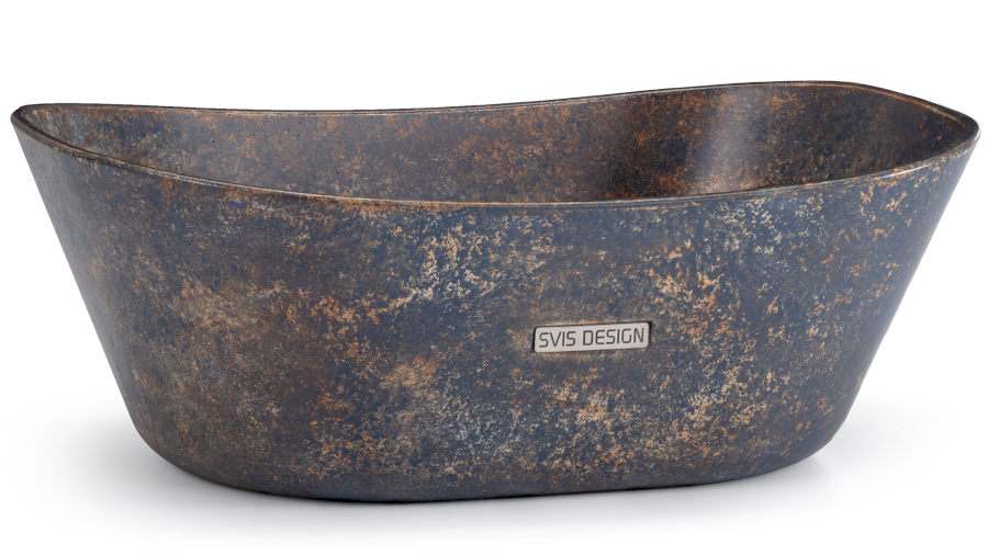 Umyvadlo 50 cm LIBRA BASIC - GRANITE modrošedá a okrová, lak polomatný