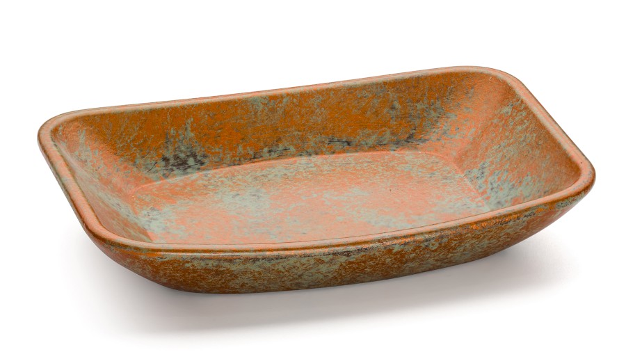 Miska 15 cm VIRGO BASIC - SMOKED METAL měděná a zelená, lak polomatný