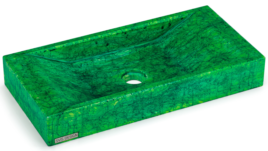 Umyvadlo 60 cm SIRIUS BASIC - HURRICANE, zelená, lak mat