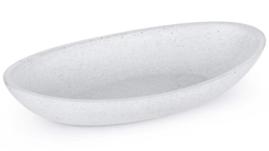 Miska betonová 19 cm ORION BASIC - přírodní, bez dekoru, lak mat