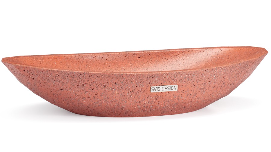 12826-umyvadlo_diamond_hardcore_terracotta_02 Umyvadlo 60 cm DIAMOND HARDCORE - cihlově červená, bez dekoru, lak mat