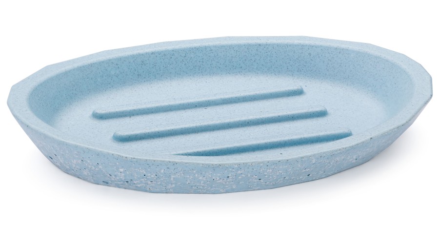 Mýdlenka 15 cm DIAMOND BASIC - velmi světlá kobaltově modrá, bez dekoru, lak mat