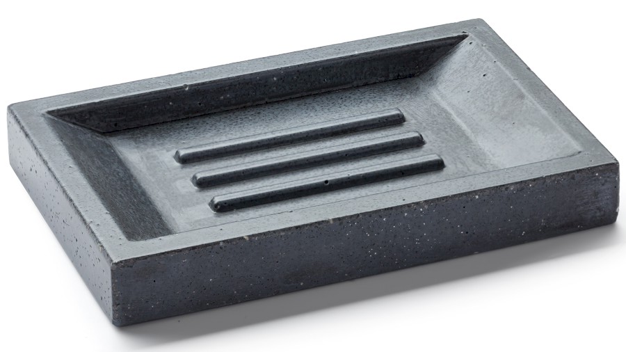 Mýdlenka 15 cm SIRIUS BASIC -  velmi tmavá šedá, bez dekoru, lak mat