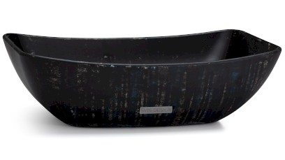 Umyvadlo 50 cm VIRGO BASIC - BLACKSMITH, černá a modrá, lak mat