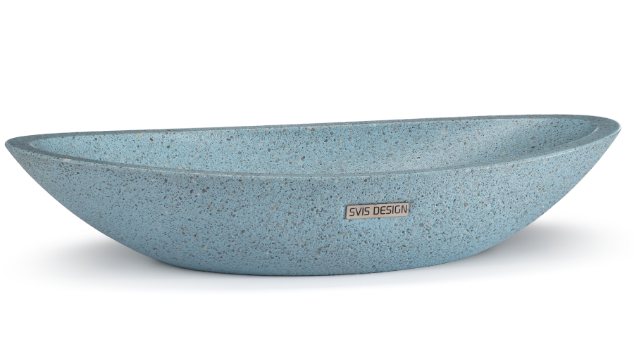 Umyvadlo 60 cm ORION HARDCORE - světlá kobaltově modrá, bez dekoru, lak mat