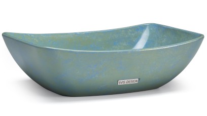 Umyvadlo 50 cm VIRGO BASIC - GRANITE, modrá a zelená, lak polomatný