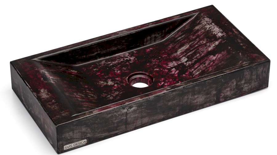 11652-umyvadlo_sirius_basic_blacksmith_blackandred_01 Umyvadlo 60 cm SIRIUS BASIC - BLACKSMITH, černá a červená, lak mat