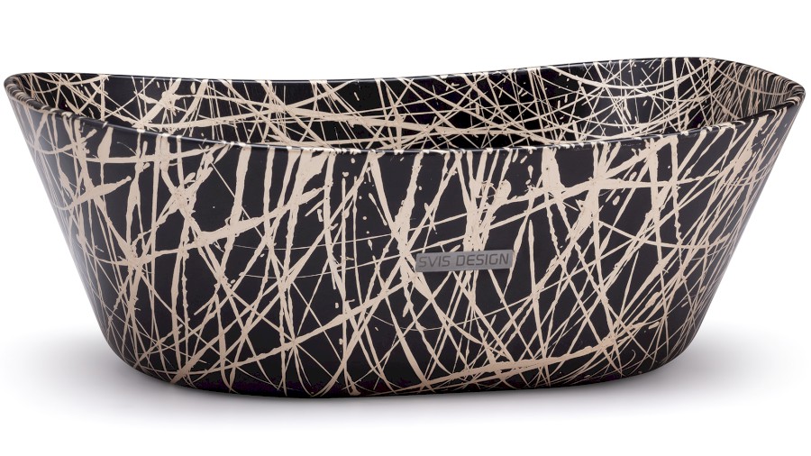 17256-umyvadlo_libra_basic_punk_blackandchampagne_01 Umyvadlo 50 cm LIBRA BASIC - PUNK černá a champagne, lak polomatný