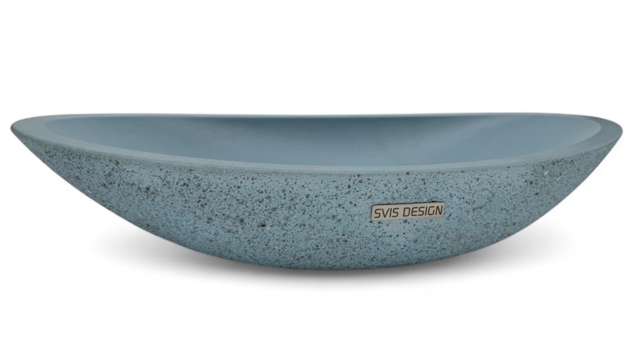 12403-umyvadlo_orion_sandblasted_lightcobaltblue_01 Umyvadlo 60 cm ORION SANDBLASTED - světlá kobaltově modrá, bez dekoru, lak mat