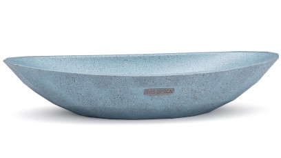 Umyvadlo 60 cm DIAMOND HARDCORE - velmi světlá kobaltově modrá, bez dekoru, lak mat