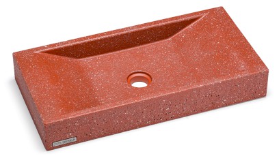 Umyvadlo 60 cm SIRIUS HARDCORE - cihlově červená, bez dekoru, lak mat