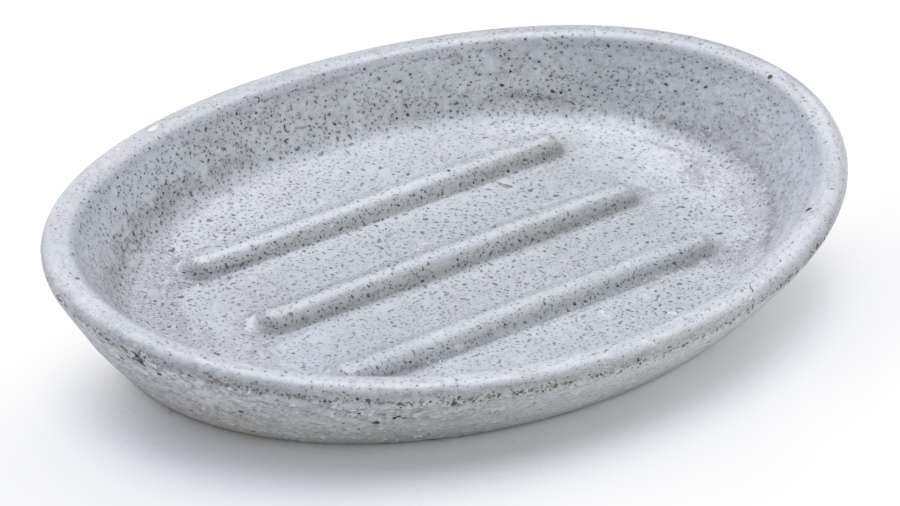 Mýdlenka 15 cm ORION BASIC - světlá šedá, bez dekoru, bez laku