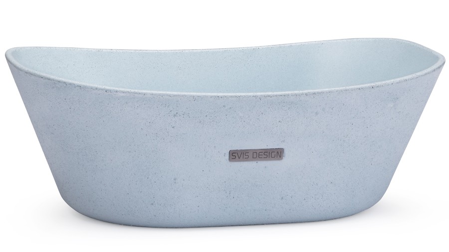 12696-umyvadlo_libra_brushed_verylight_cobaltblue_01 Umyvadlo 50 cm LIBRA BRUSHED - velmi světlá kobaltově modrá, bez dekoru, lak mat