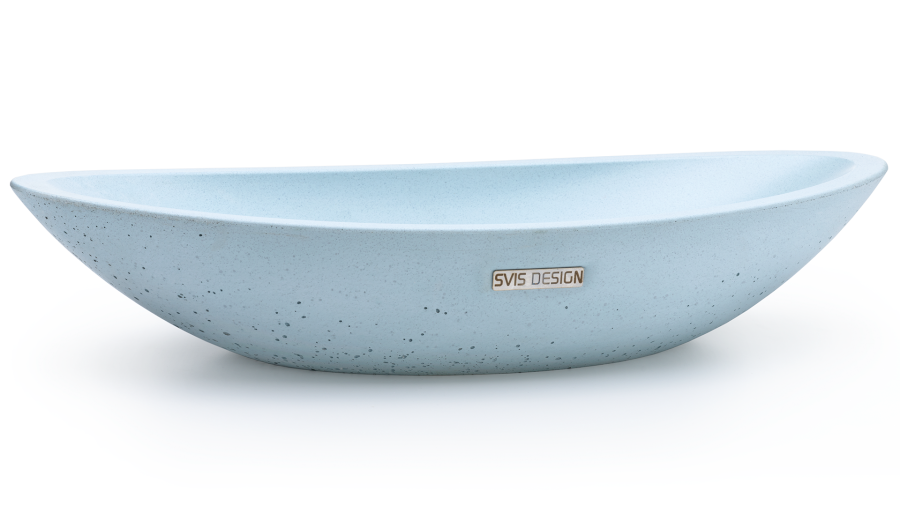 Umyvadlo 60 cm ORION BASIC - velmi světlá kobaltově modrá, bez dekoru, lak mat